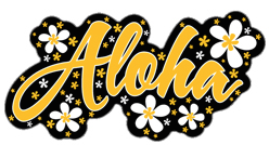 yellow aloha plumeria decal