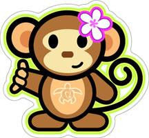 cute monkey decal