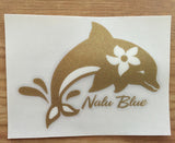 gold dolphin decal