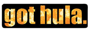 orange floral got hula decal