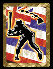 Hawaiian flag baseball decal
