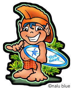 menehune surfer boy decal