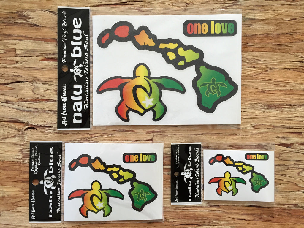 rasta hawaiian island decals