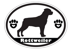 rottweiler black and white decal