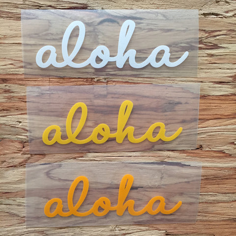 Aloha Script Decal