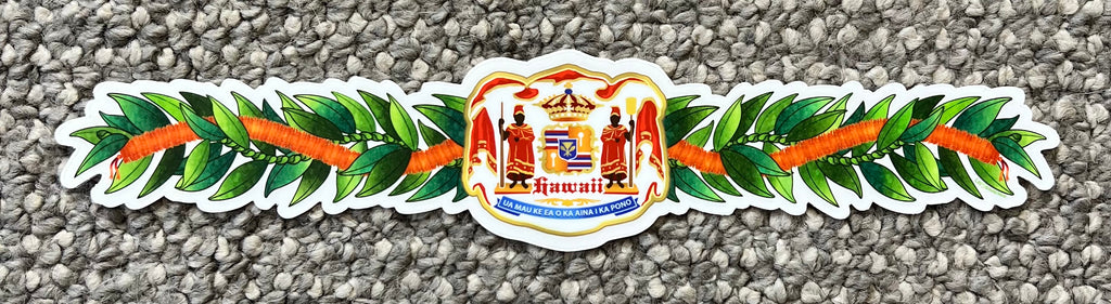 Maile, Ilima, & Hawaiian Coat of Arms Lei Band