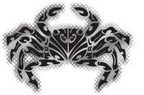 aama crab black and chrome decal