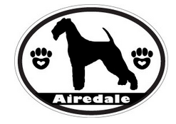 airedale dog silhouette decal