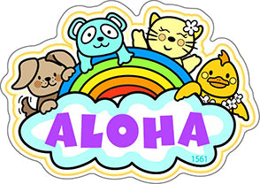 Cute Aloha Cloud Characters