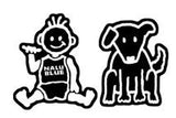 family decal set baby and dog