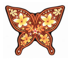 plumeria butterfly decal
