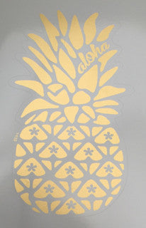 matte gold pineapple sticker