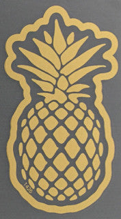 matte gold pineapple decal