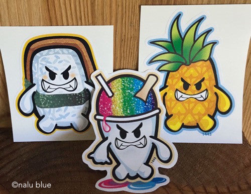 hangry musubi shave ice pineapple decals