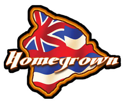 big island homegrown with hawaiian flag