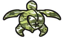 camoflage green turtle decal