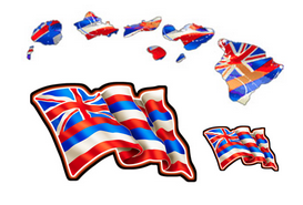 Island Flag Decal Set