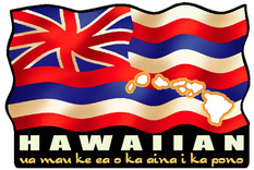 hawaiian flag with state motto