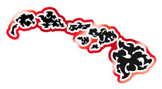 black and red hawaiian islands tribal decal