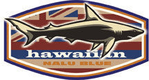 hawaiian flag with shark overlay