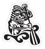 black and white hawaiian tribal paddler 
