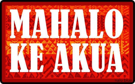 red mahalo ke akua decal