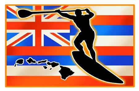 hawaiian flag stand up paddle