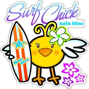 chick with surfboard