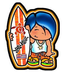 little boy with surfboard