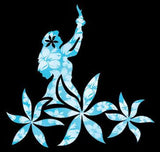 blue tiare hula girl