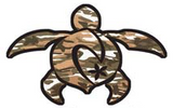 camoflage brown turtle decal