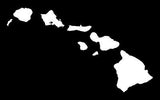 white hawaiian islands decal